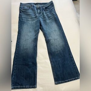 BKE Tyler Jeans Mens 38x30 Denim Faded Dark Wash Bootcut.
